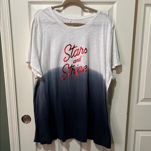 Lane Bryant Stars and Stripes Ombre T-Shirt
